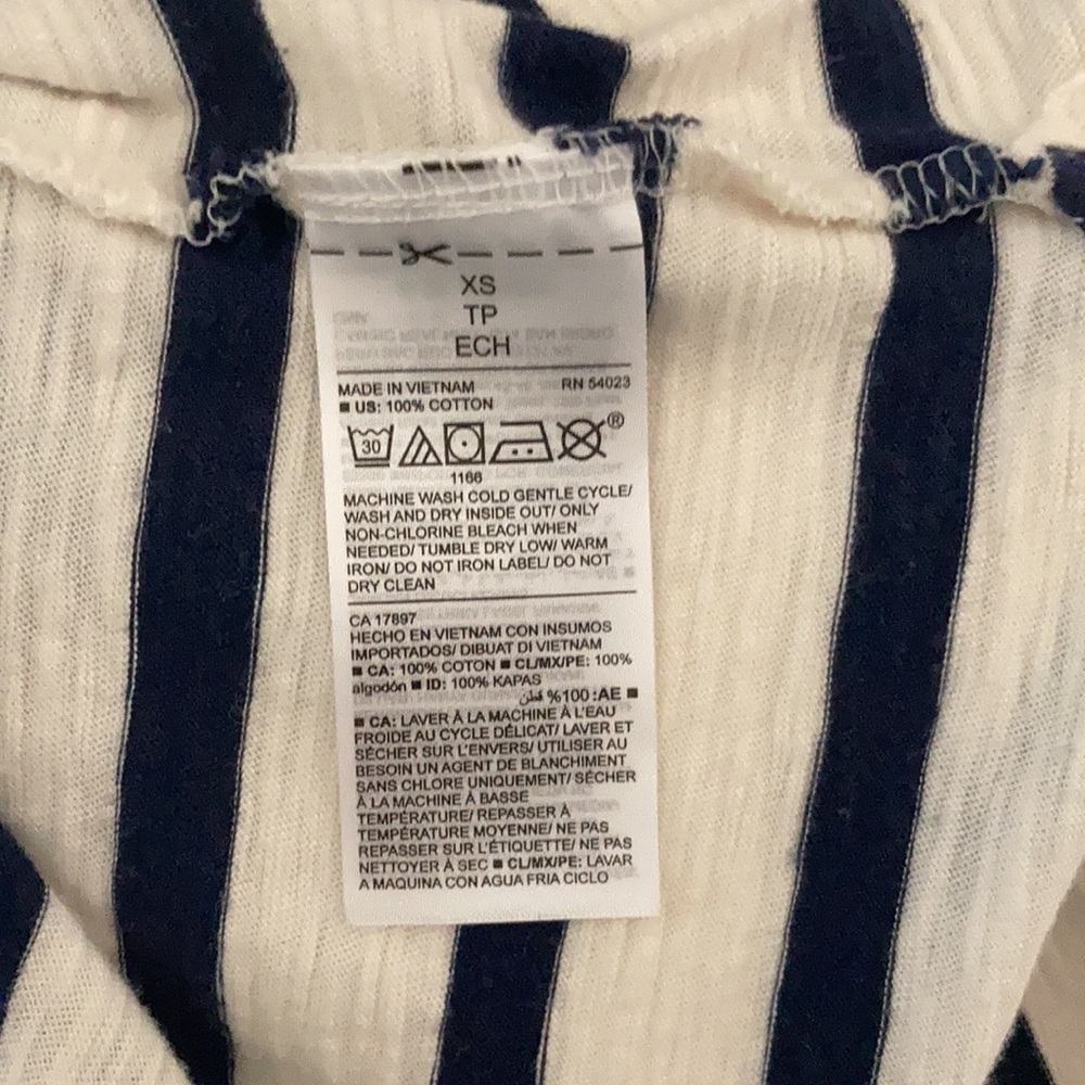 Old Navy-Navy/White Striped Shirt - Picture 4 of 4